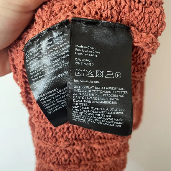 H&M Long Knit Sleeveless Maxi Dress Brick Red Size Medium - Picture 7 of 7